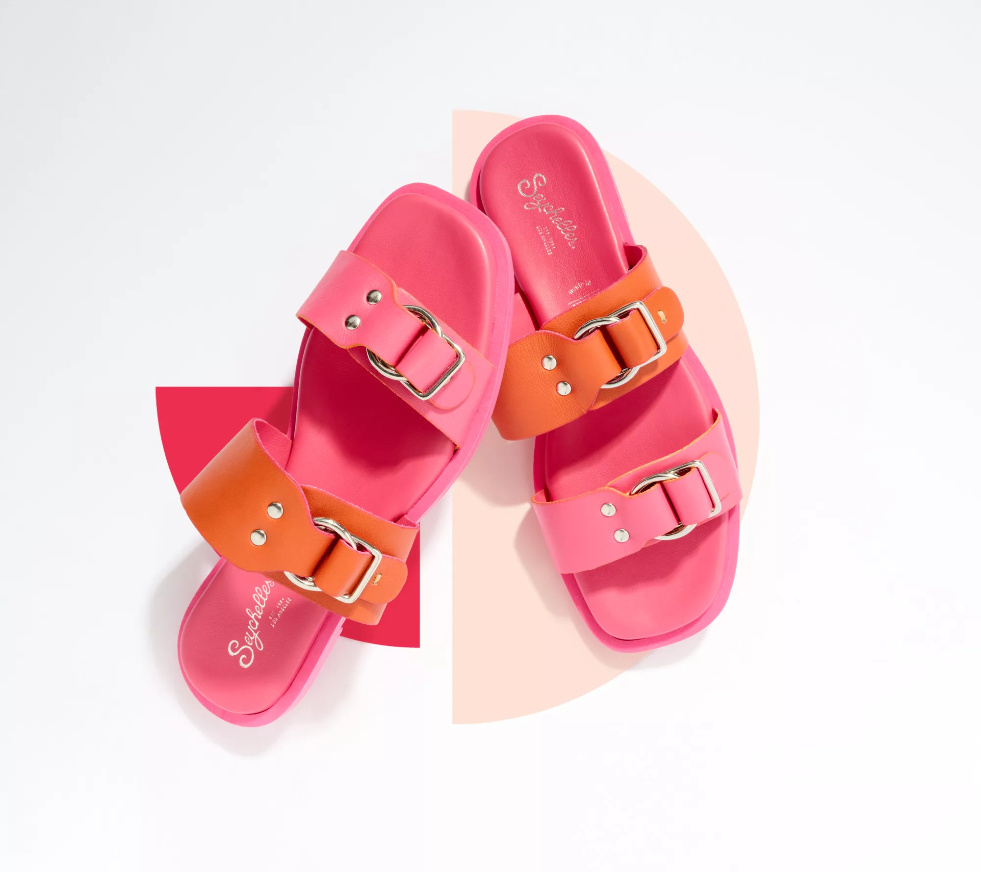 "As Is" Seychelles Buckle Leather Slide Sandals - Admire Me