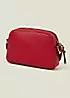 Accessorize Red Leopard Webbing Strap Cross-Body Camera Bag