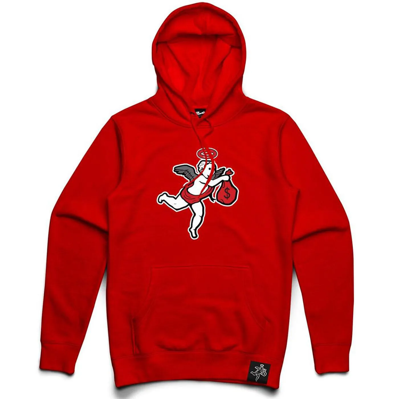 AJ4 Met Chenille Patch Angel Hoodie (Red)