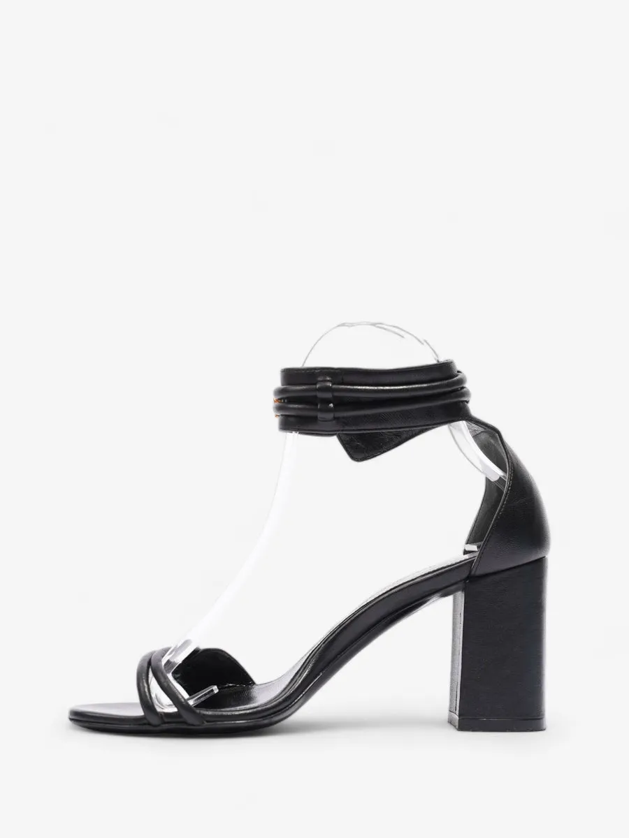 Alexander McQueen Skull Sandals 80 Black Leather EU 36.5 UK 3.5