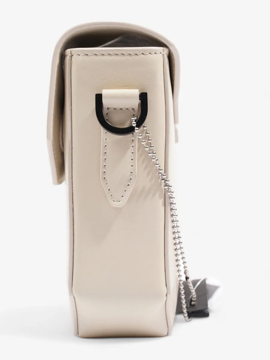 Amiri Birch Logo Embellished Crossbody Bag  Neutral Leather