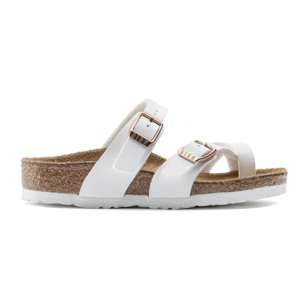 Birkenstock Mayari White Birko-Flor Kid’s Sandals (Narrow)