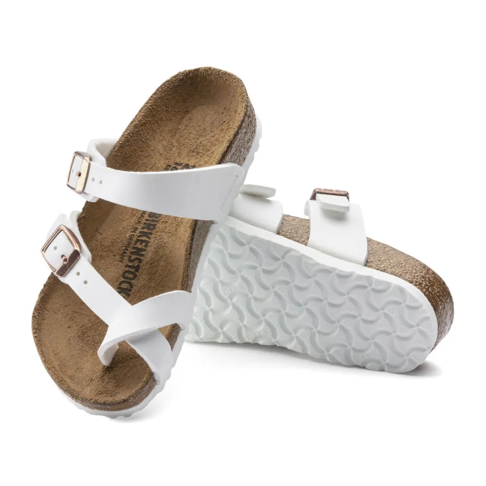 Birkenstock Mayari White Birko-Flor Kid’s Sandals (Narrow)