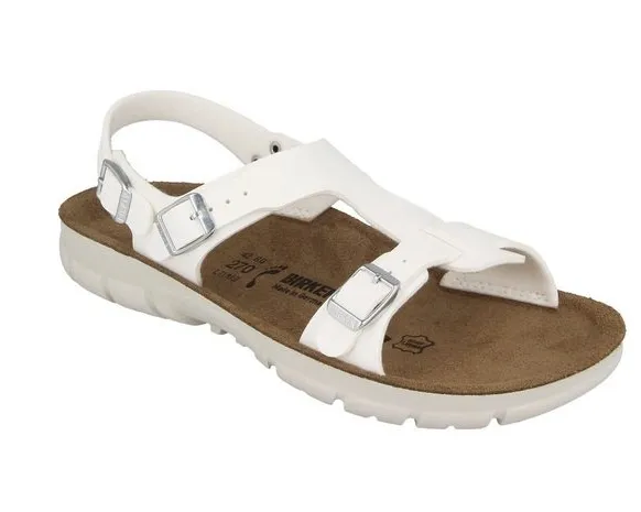 Birkenstock Saragossa Sandals Narrow White Birko-Flor SFB Ankle