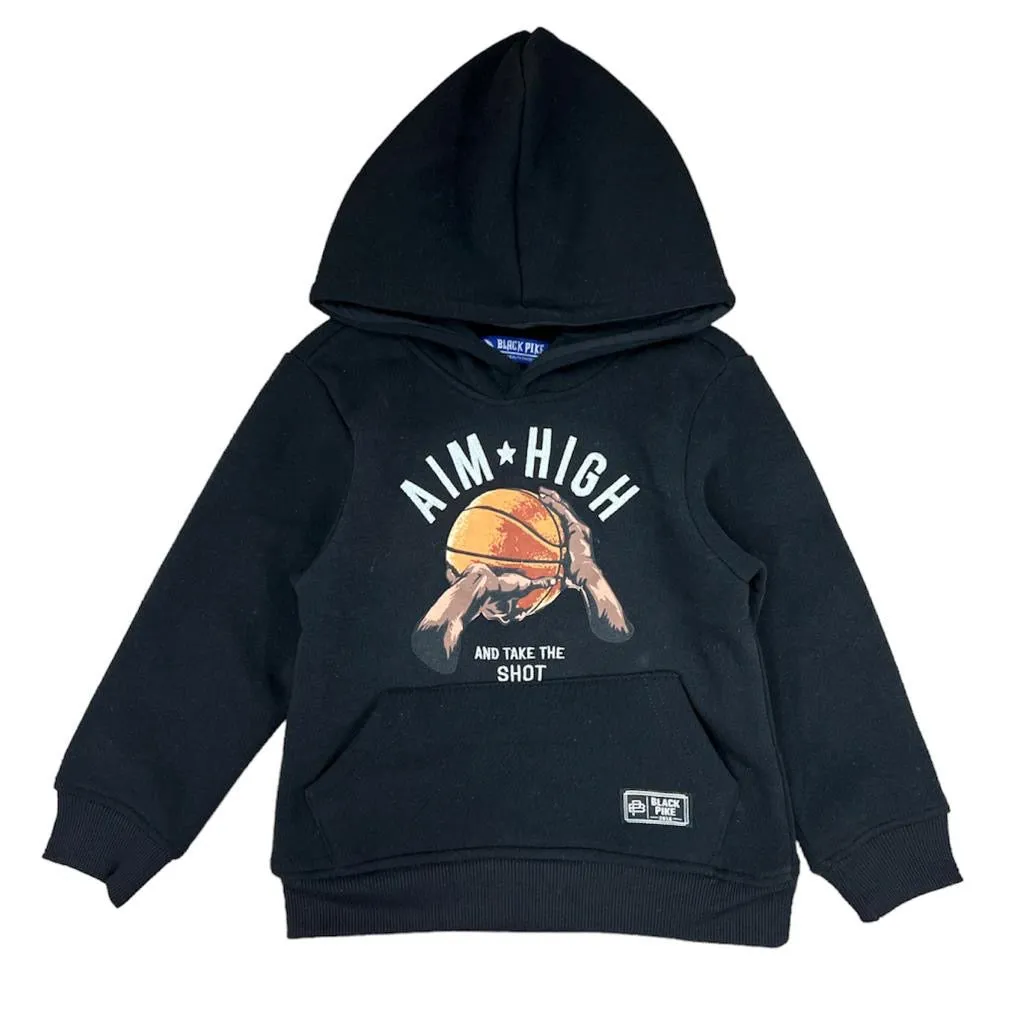 Black Pike AIM HIGH Black Fleece Hoodie Toddler