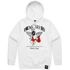 Break Bread Angel Red Hoodie (White)