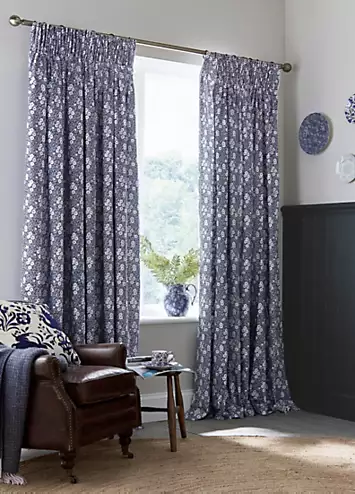 Burleigh X Bedeck Of Belfast Calico Pair of Lined Blackout Pencil Pleat Curtains | Kaleidoscope