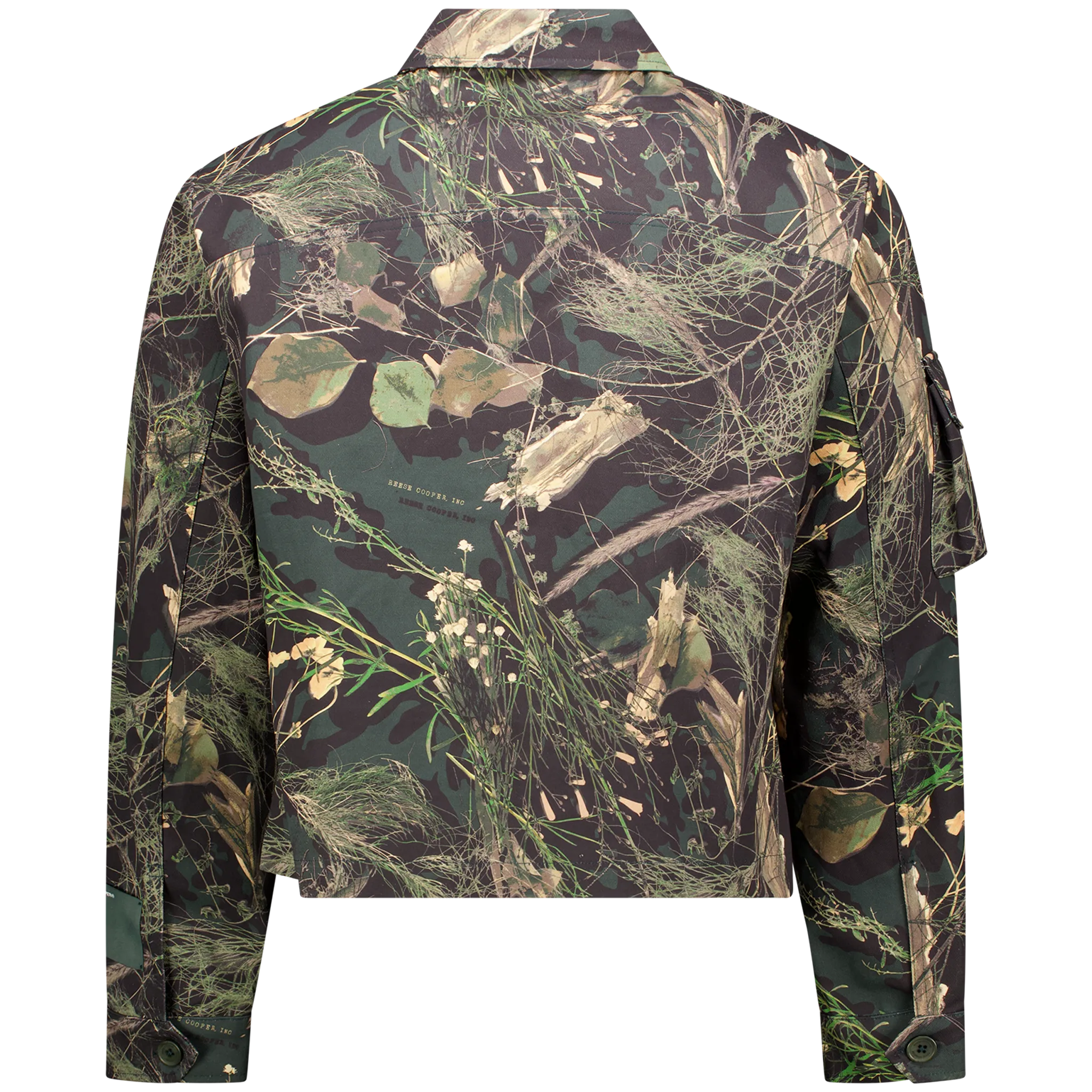 Cargo Pocket Jacket in Camo Cotton Twill