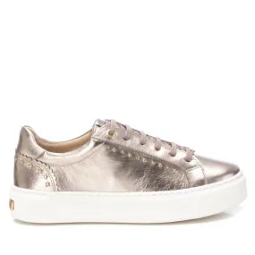 Carmela Bronze Leather Studded Platform Trainers