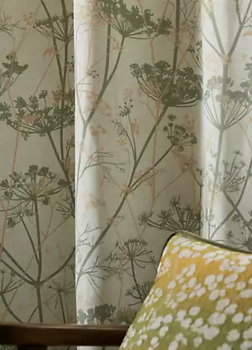 Clarissa Hulse Wild Chervil Pair of Lined Eyelet Curtains | Kaleidoscope