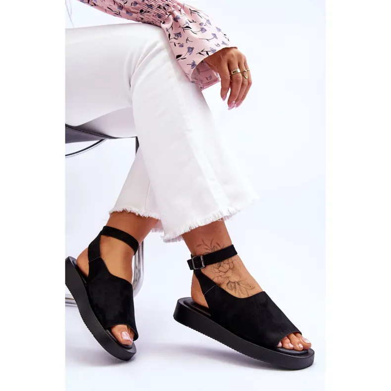 Comfortable Women's Sandals On The Black Rubie Platform