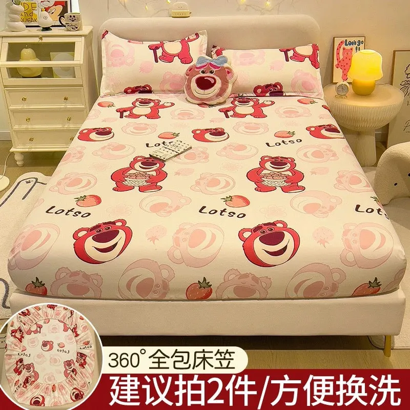 Disney fitted sheet single bed cover 2023 new bed sheet Simmons mattress protector non-cotton cotton bed cover