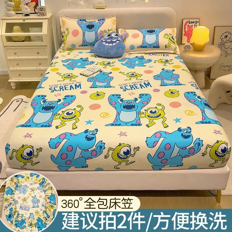 Disney fitted sheet single bed cover 2023 new bed sheet Simmons mattress protector non-cotton cotton bed cover