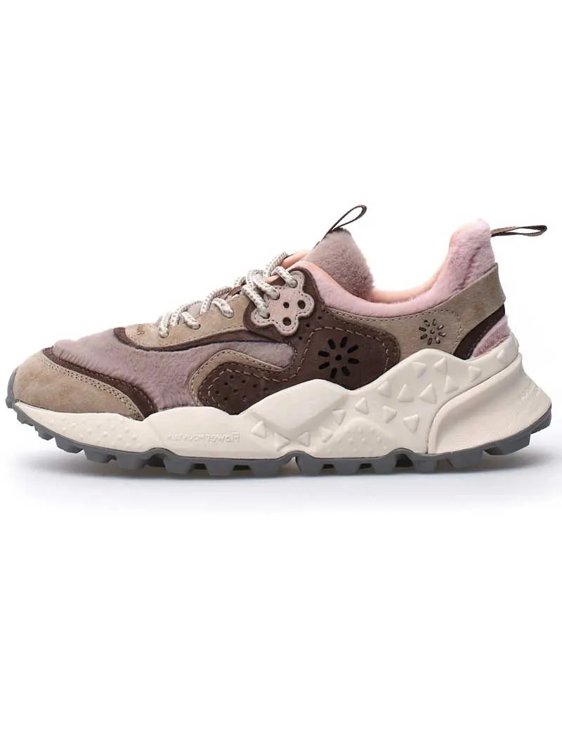 Flower Mountain Kotetsu Woman Trainers Hairy Beige Brown