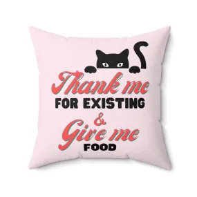 Funny Black cat Thanksgiving Pillow