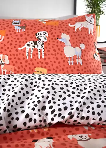 furn. Woofers Duvet Cover Set - Coral | Kaleidoscope