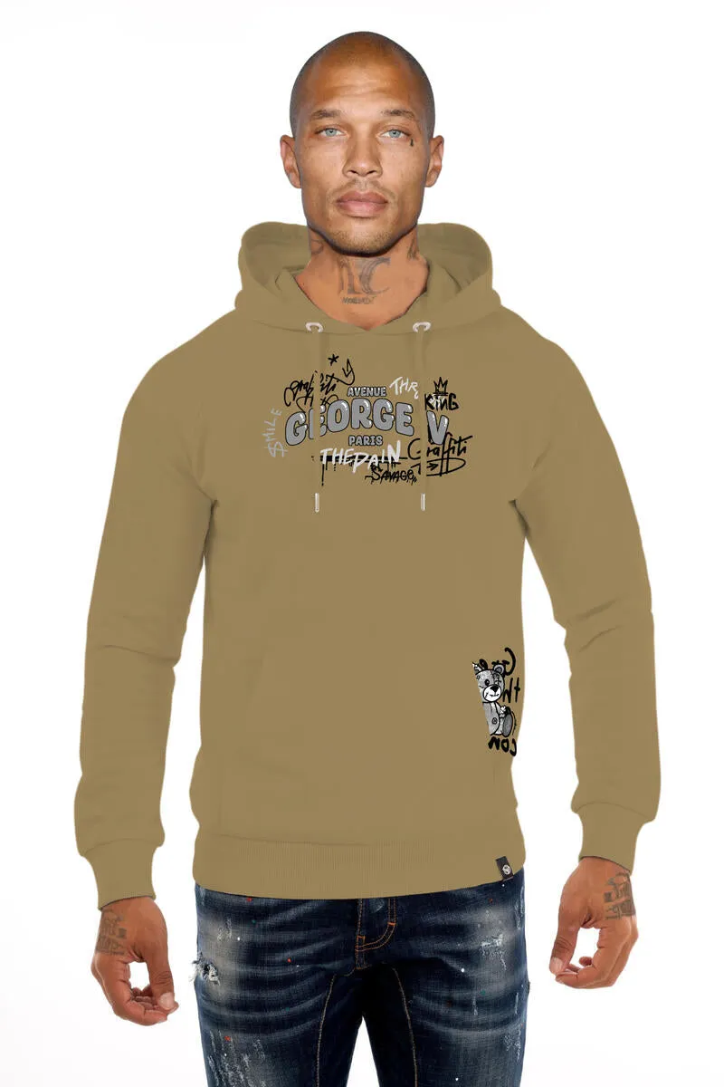 GEORGE V Before your Judge Me Beige Hoodie