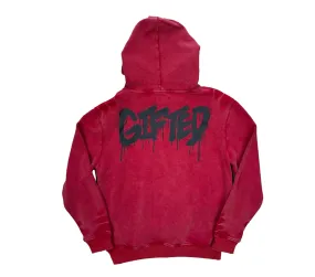 Gftd La Gifted Wash Red Hoodie