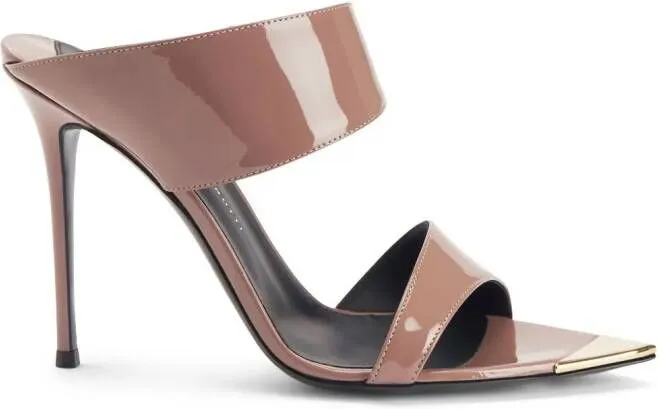 Giuseppe Zanotti Intriigo Allure 90mm patent-finish mules Neutrals