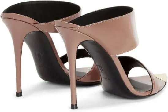 Giuseppe Zanotti Intriigo Allure 90mm patent-finish mules Neutrals