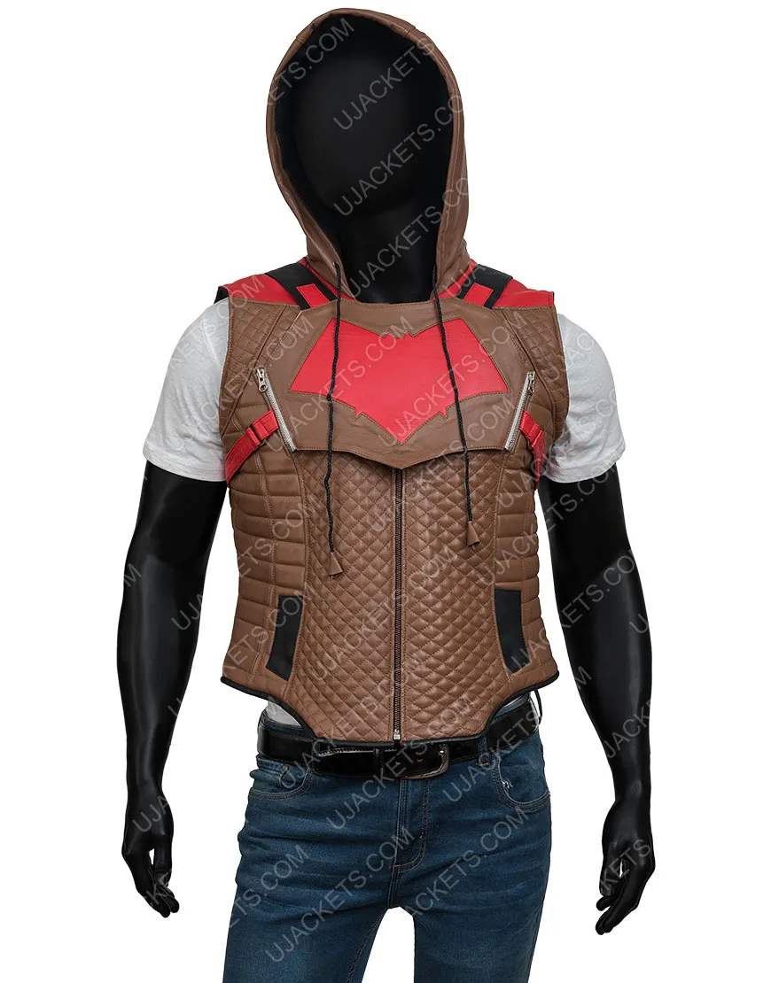 Gotham Knights Jason Todd Hooded Vest | Ujackets.com - 50% OFF