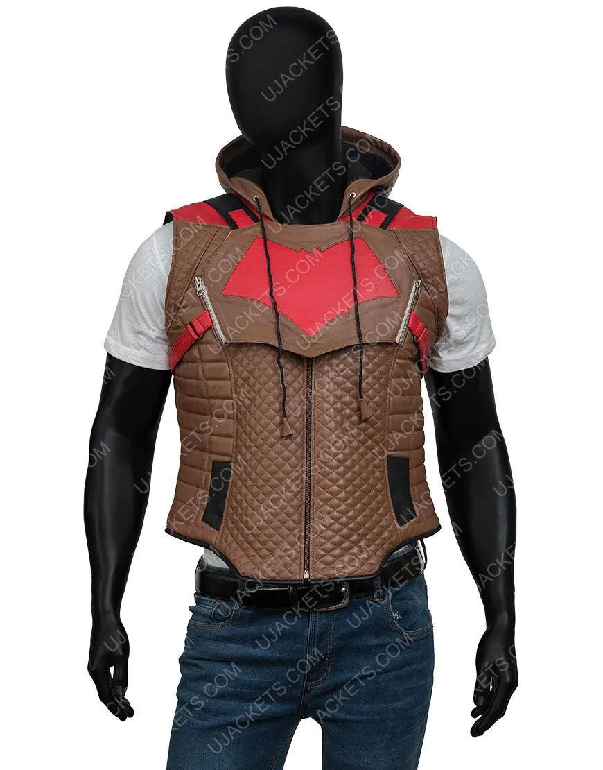 Gotham Knights Jason Todd Hooded Vest | Ujackets.com - 50% OFF