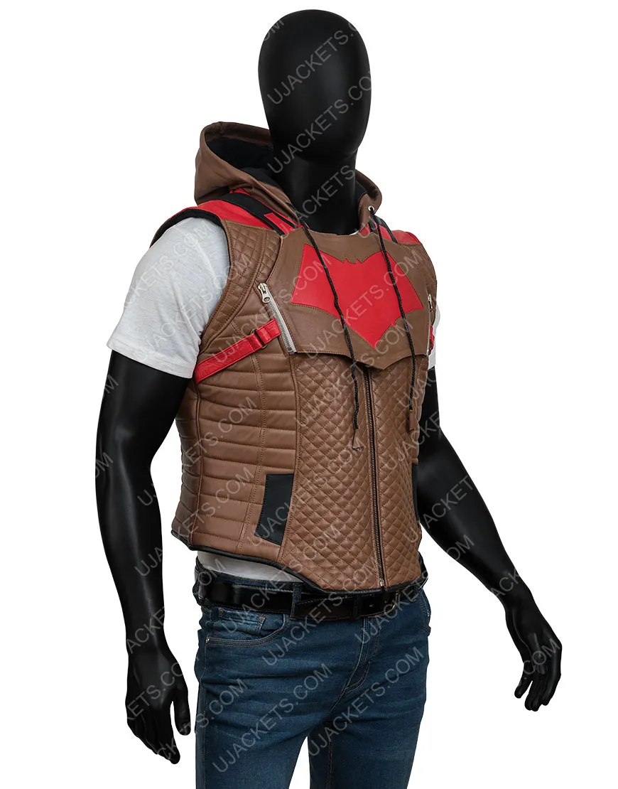 Gotham Knights Jason Todd Hooded Vest | Ujackets.com - 50% OFF