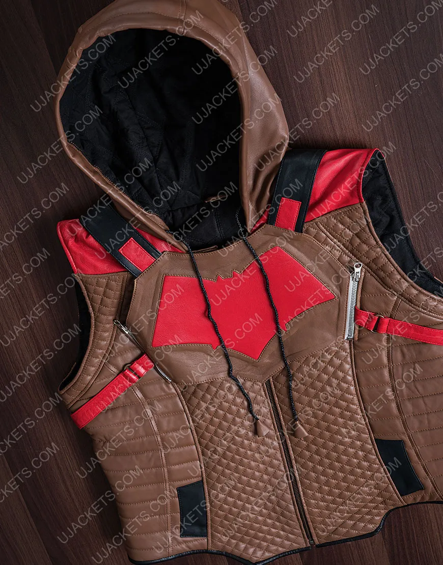 Gotham Knights Jason Todd Hooded Vest | Ujackets.com - 50% OFF