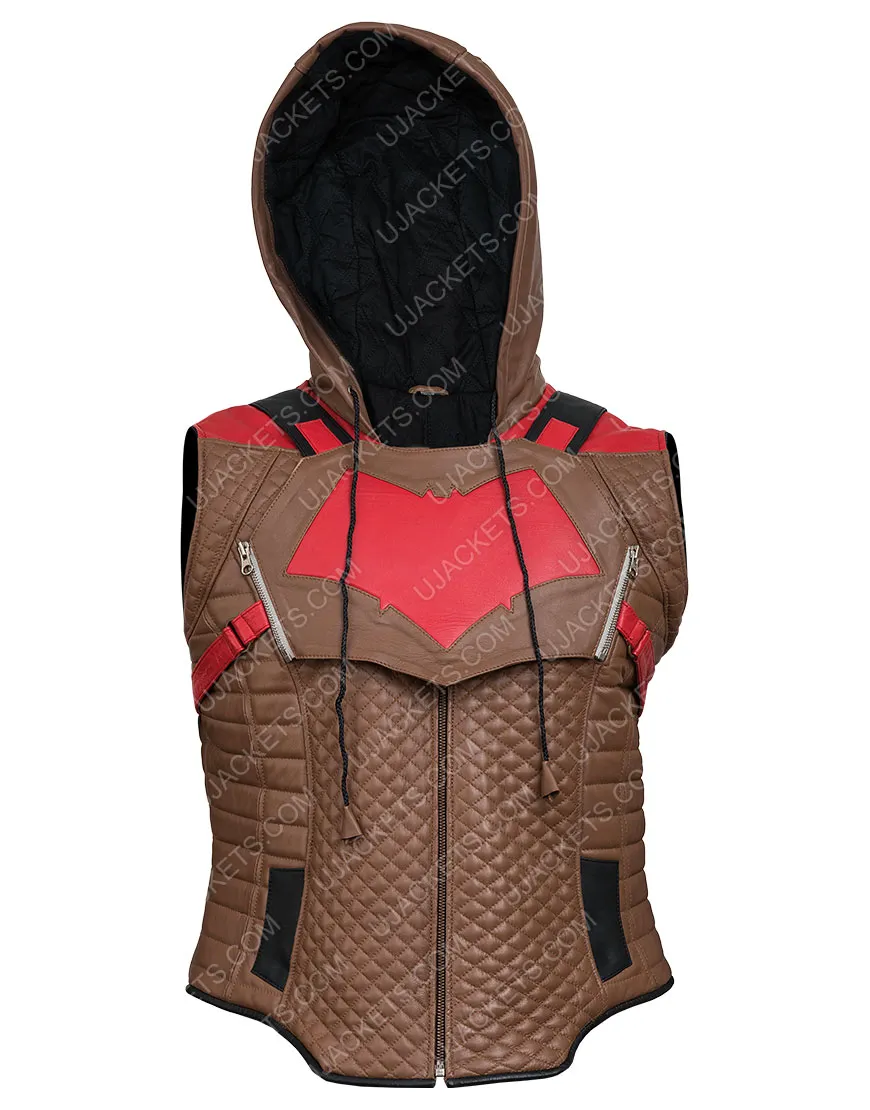 Gotham Knights Jason Todd Hooded Vest | Ujackets.com - 50% OFF