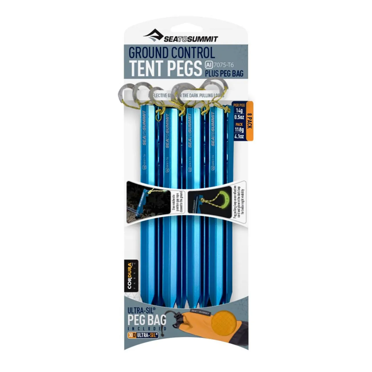 Ground Control Light Tent Pegs - 6 Pack