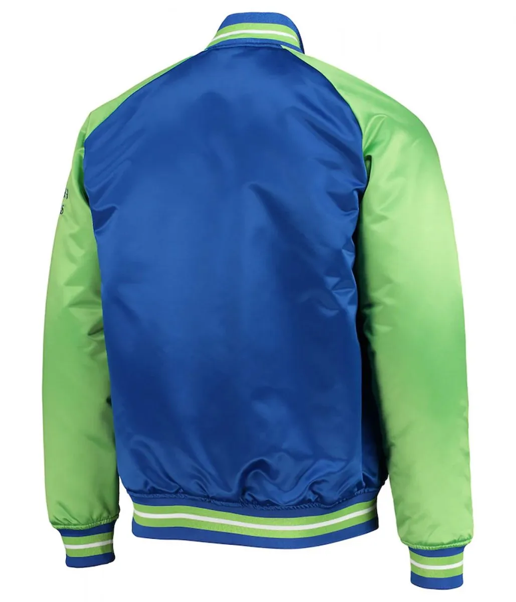 Hardwood Classics Reload 3.0 Atlanta Hawks Royal Blue/Green Jacket