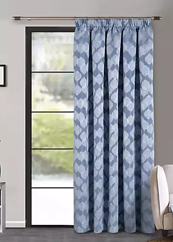 Home Curtains Halo Jacquard Thermal Interlined Pencil Pleat Door Curtain | Kaleidoscope