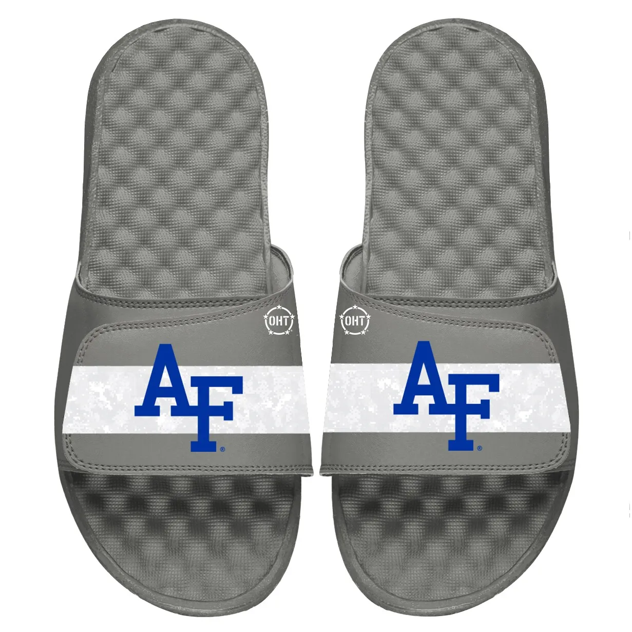 ISlide Air Force Falcons Gray OHT Military Appreciation Logo Slide Sandals