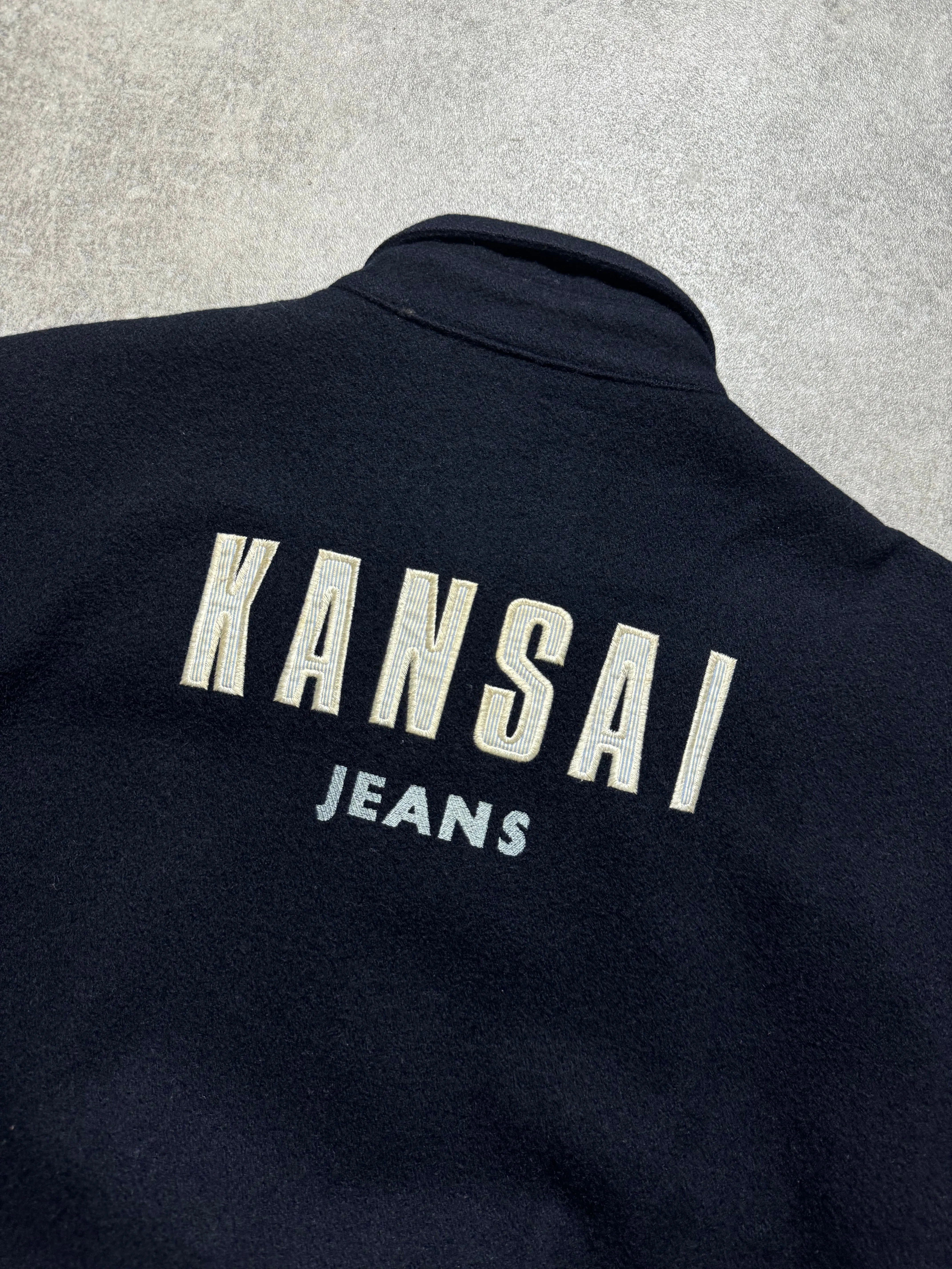 Kansai Jeans Logo Embroidered Wool Blended Jacket