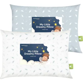 KeaBabies 2-Pack Toddler Pillows, Spacecrafts