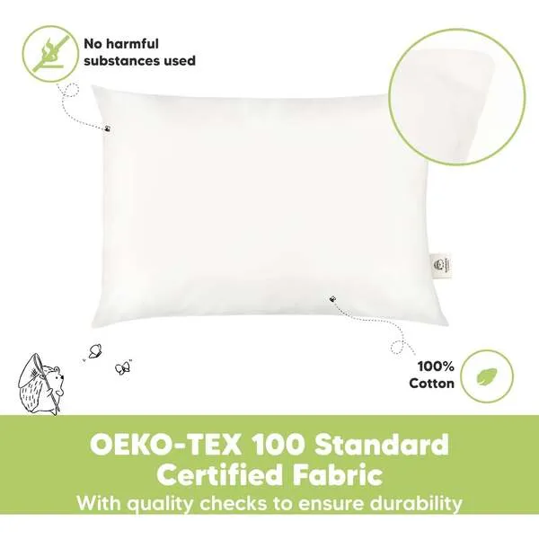 KeaBabies Jumbo Toddler Pillows 14X20, Soft White (Pack Of 2)