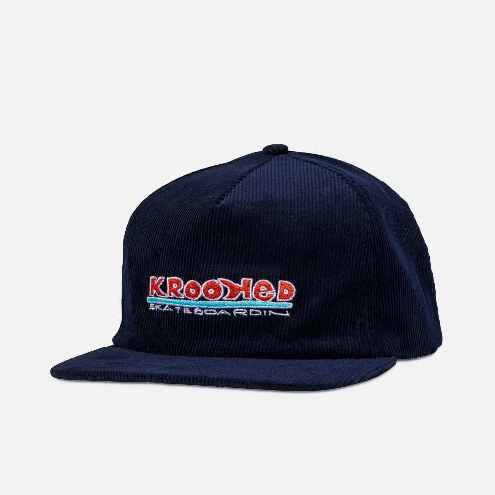 Krooked Skateboards - Skateboardin Corduroy Snapback Cap - Navy