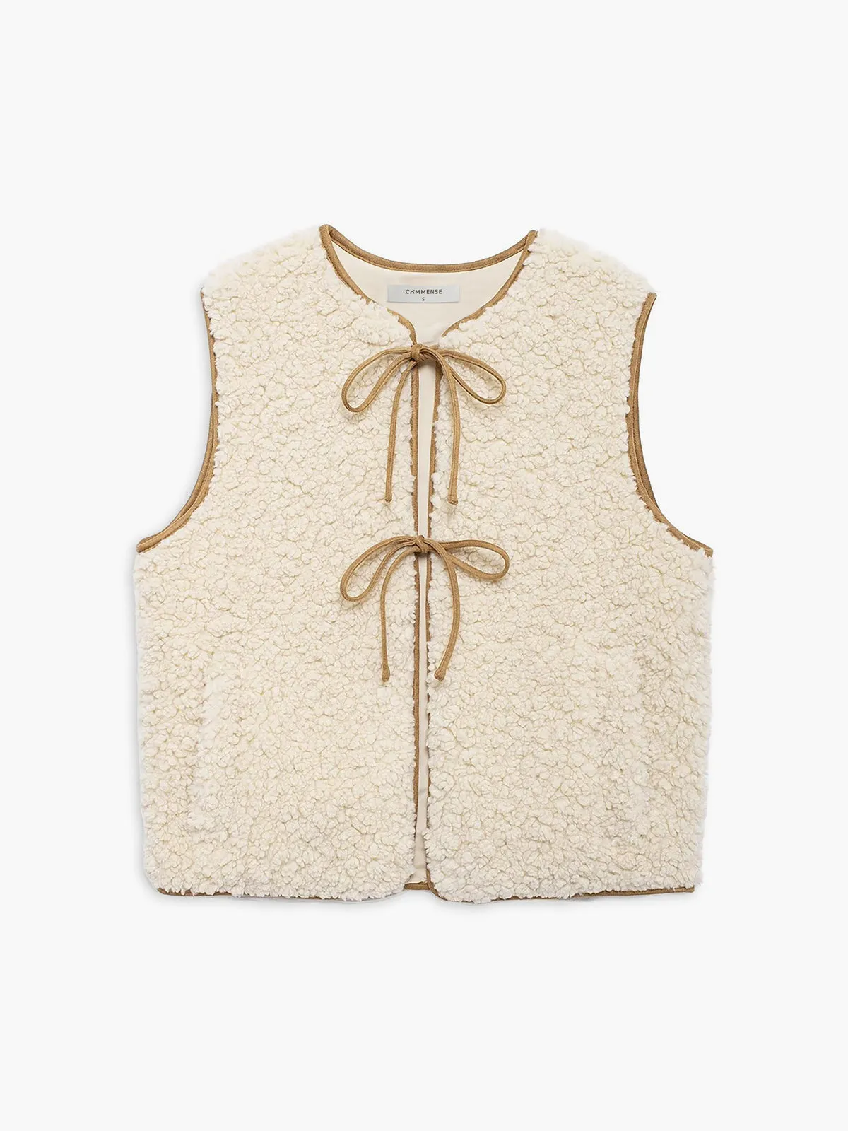 Lace Up Fleece Vest