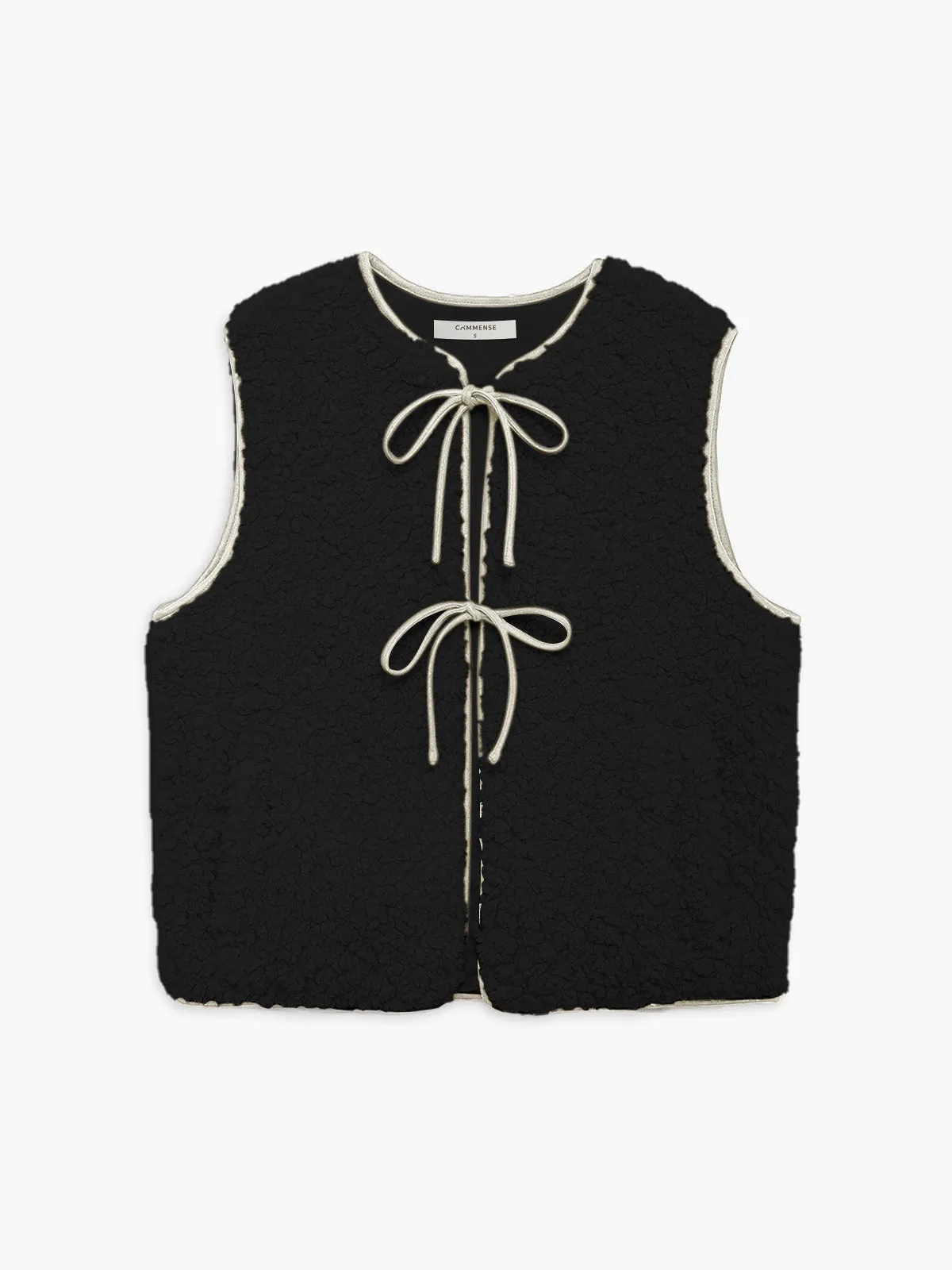 Lace Up Fleece Vest