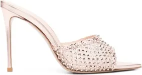 Le Silla Gilda 110mm crystal-embellished mules Pink