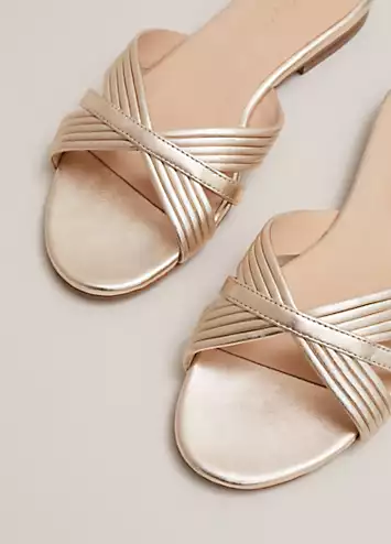 Leather Flat Slider Sandals by Phase Eight | Look Again