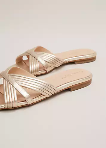 Leather Flat Slider Sandals by Phase Eight | Look Again