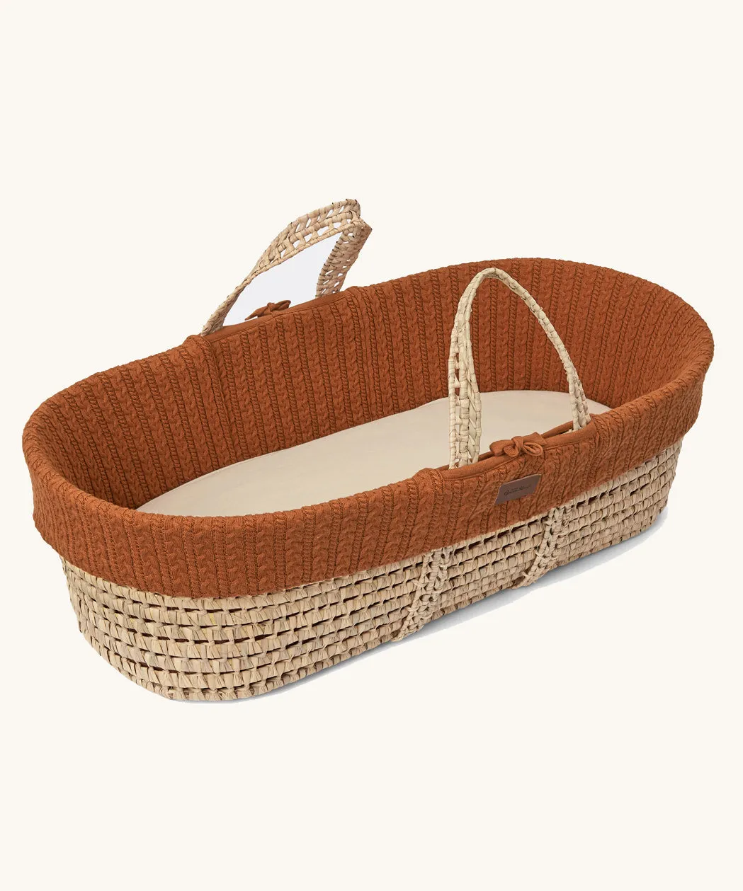 Little Green Sheep Organic Knitted Moses Basket & Mattress