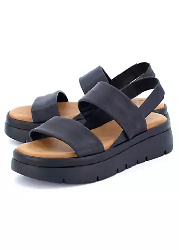 Location Black Soft Volume Memory Sandals by Dune London | Look Again