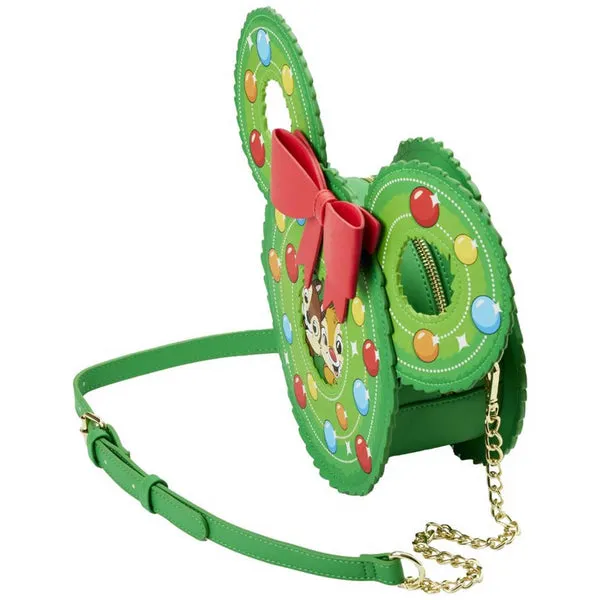 Loungefly x Disney Chip and Dale Figural Wreath Crossbody Bag