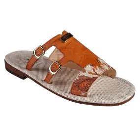 Mauri 5169 Python / Calf Sandals Multiorange / Duna Orange (Special Order)