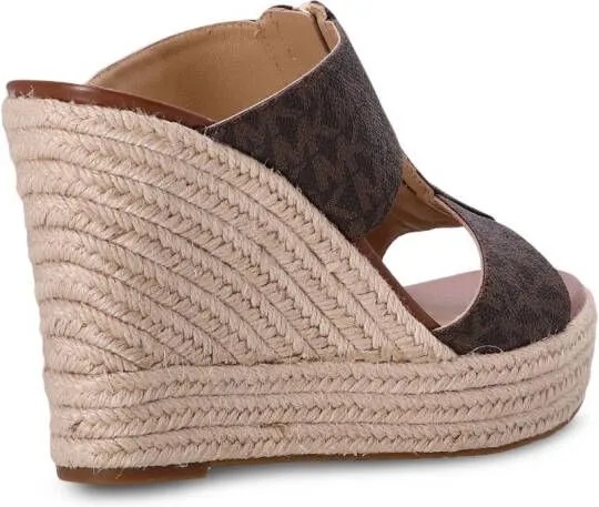 Michael Kors Bradley leather wedge mules Neutrals