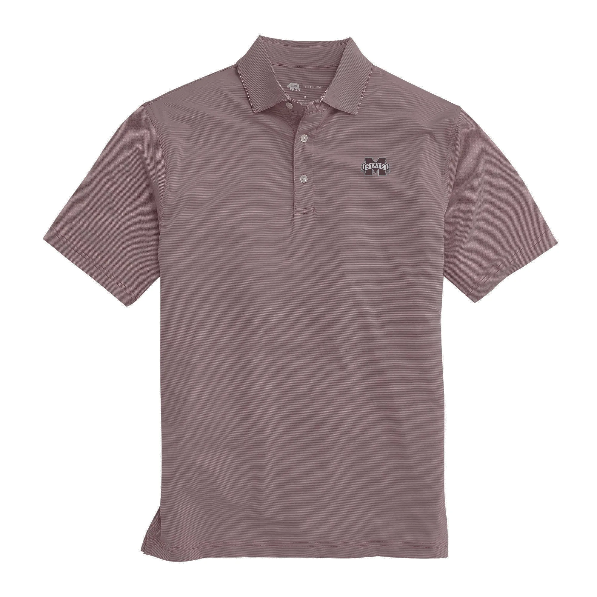 Mississippi State Hairline Stripe Performance Polo