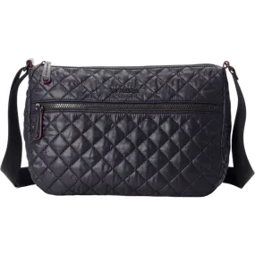 MZ Wallace Women's Medium Metro Quilt Crossbody Roxy Bag, Black