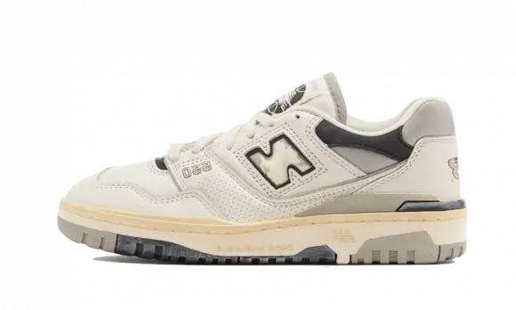 New Balance Men's 550 in White/Grey/Black Leather